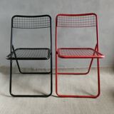 Pair of folding chairs by Niels Gammelgaard for Ikea