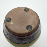 Vase suédois en grès pistache et sang de boeuf