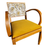 Yellow velvet Bridge armchair