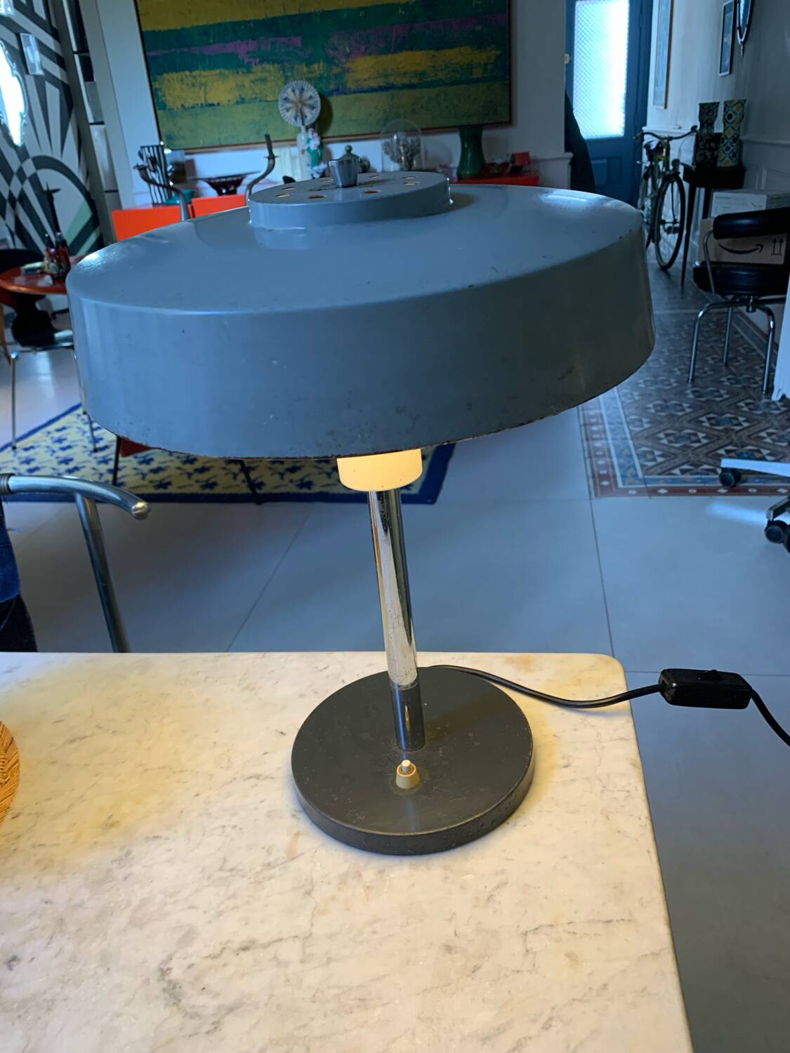 Grey industrial style lamp 50/60