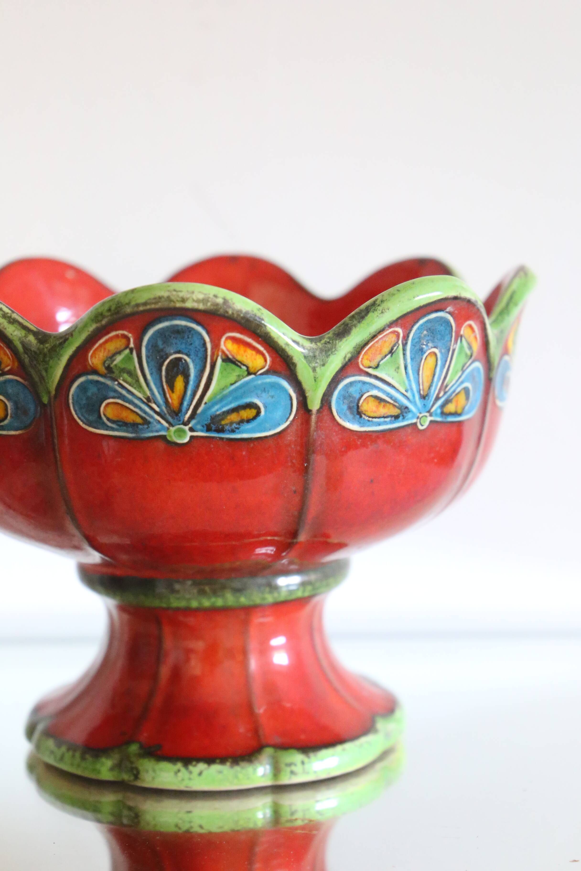 Coupe sur pied, pan keramik, allemand
