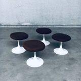 Mid-Century Modern Design Tulip Stool Set by Tamburin, Sweden, 1970s, Set of 4