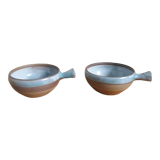 2 stoneware bowls Roger Jacques Saint Amand en Puisaye