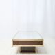 Table basse bar miroir et marron, Willy Rizzo, Cidue, 1970s