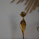 Cobra brass candlestick