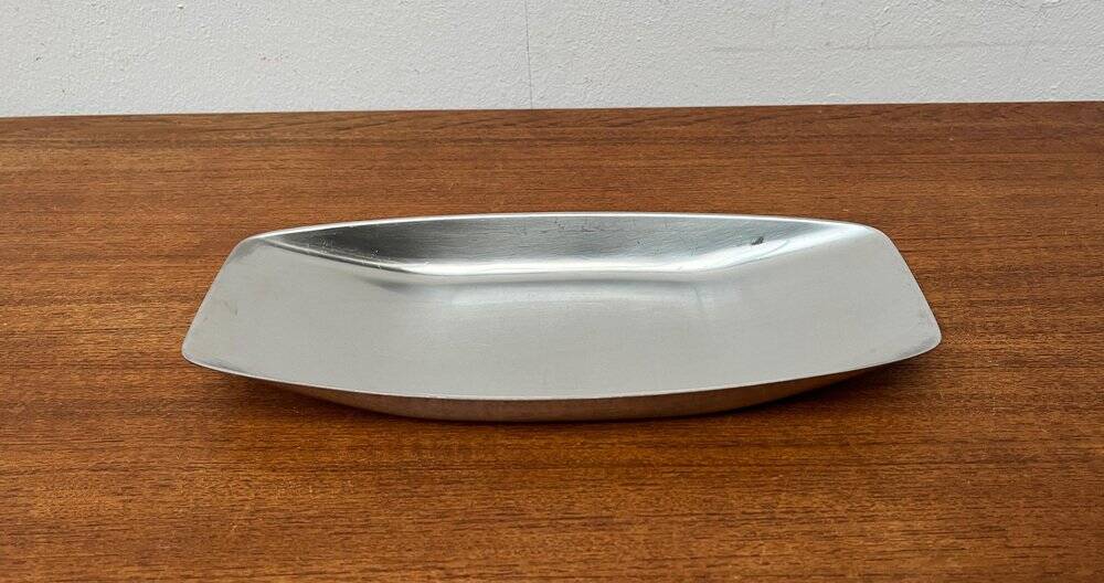 German Cromargan plate from the mid-century by WMF, 1960s.