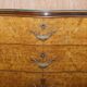 Vintage Italian Buffet in Walnut with Serpentine Front and Mirror Top