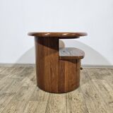 Solid teak TV table with swivel top, Silkeborg, Denmark, 1960s/1970s.