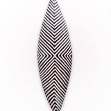 LARGE Zulu Shield 1 meter long Red & black - Tribal wall decoration