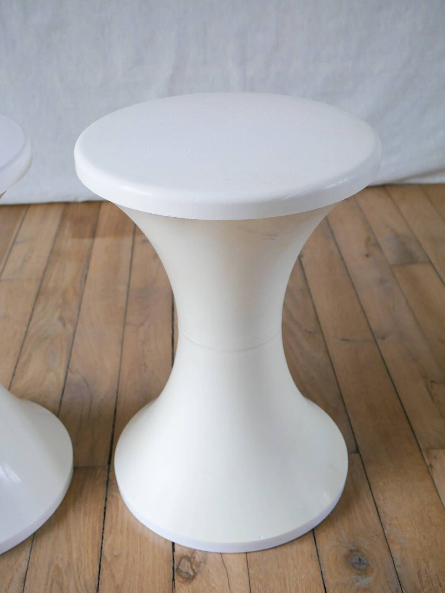Pair of Tam-Tam stools Made in France Stamp 1970