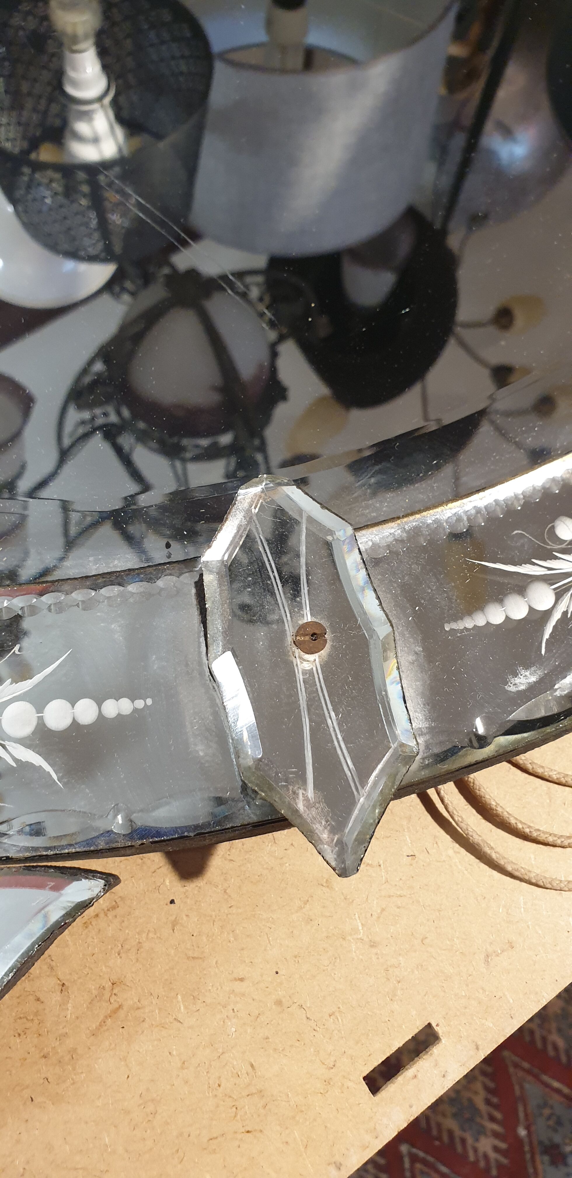 Venetian mirror 93x45cm