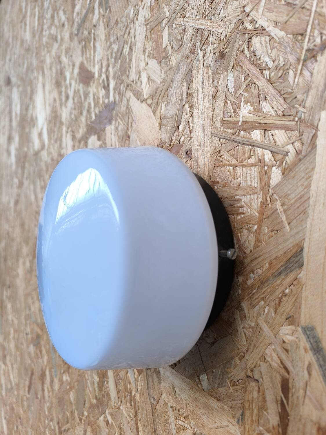 White opaline ceiling light 1970