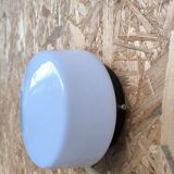 White opaline ceiling light 1970