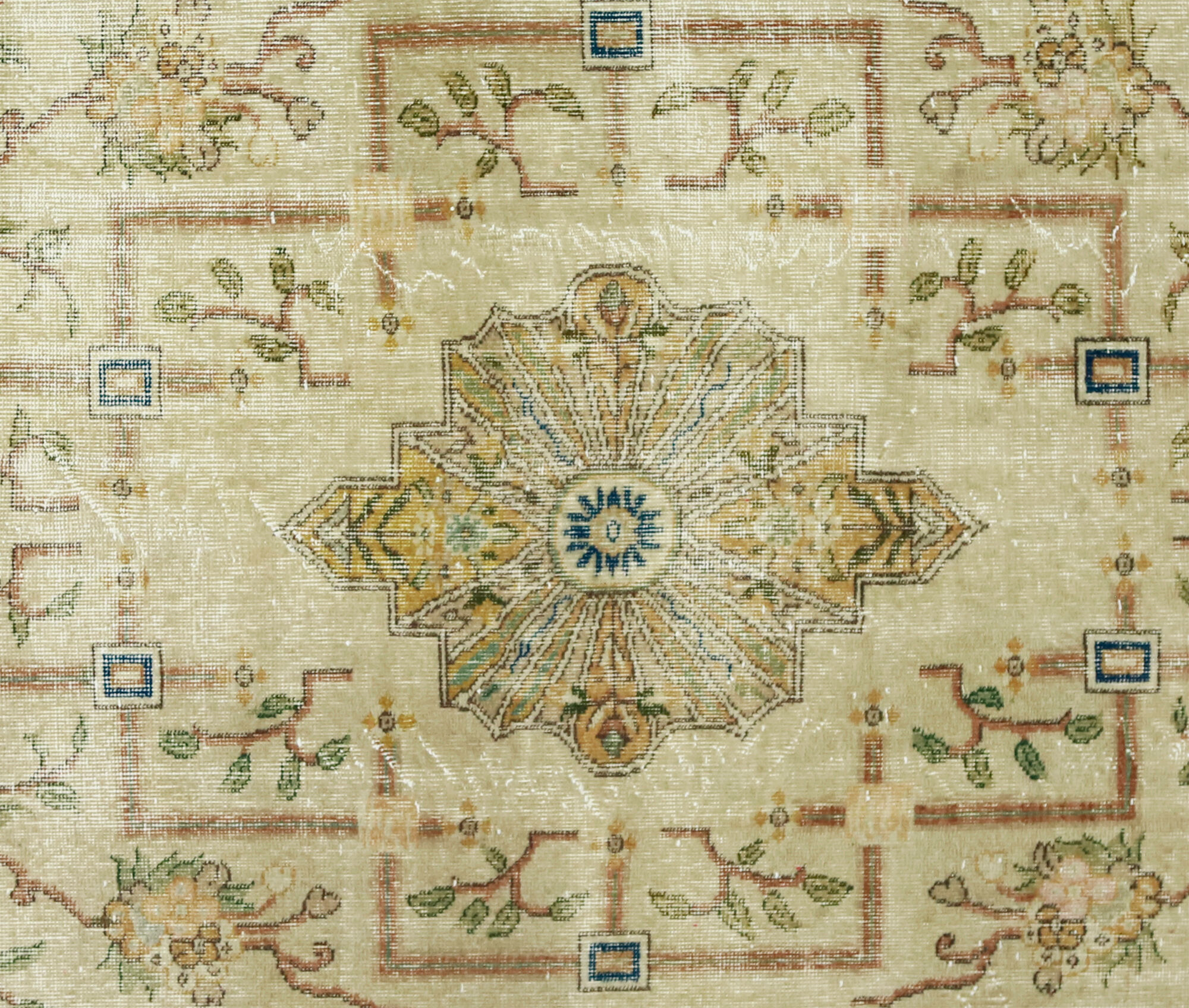 Anatolian handmade vintage rug 257 cm x 165 cm