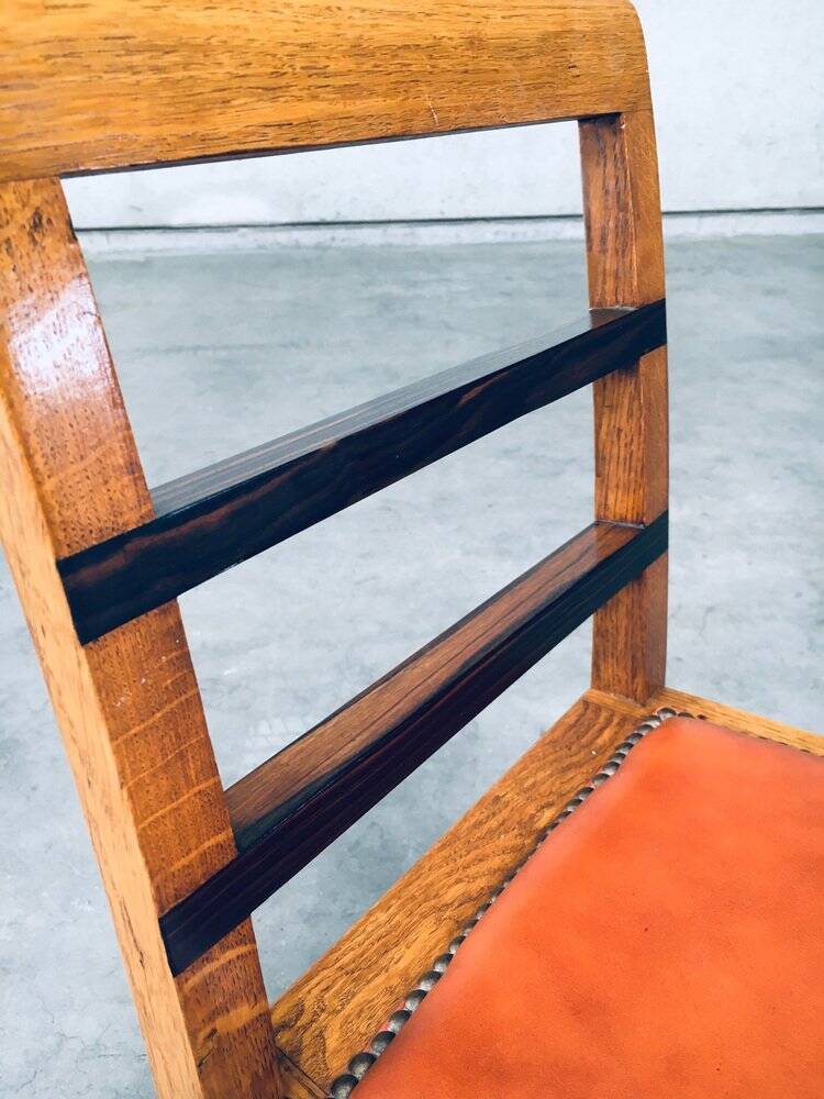 Set of Art Deco Belgian Side Chairs, 1930s