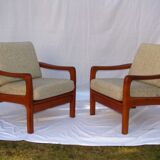 Paire de fauteuils de Juul Kristensen 1960