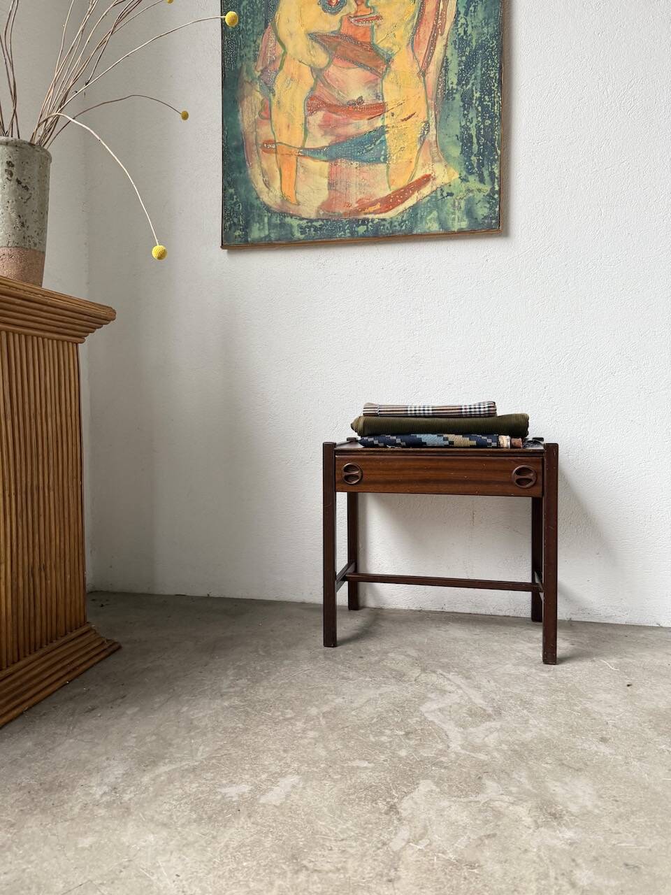 Jacques Hauville bedside table Roche Bobois mahogany