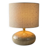 Ceramic table lamp in the style of Roger Capron with fern leaf Herbier motif, 1960s