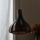 Vintage opaline pendant light in brown glass by Peill and Putzler