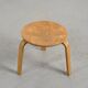 Tabouret bas par Hans Bellmann, éd. Horgen Glarus, Suisse, vers 1950