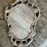 Antique baroque mirror gilded with leaf – carved wood