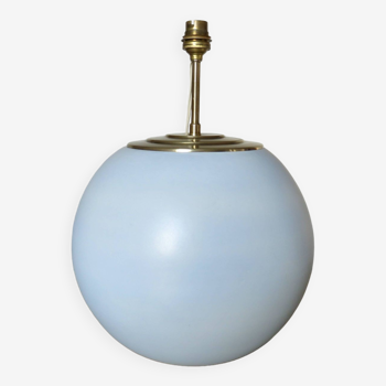Lampe " boule " en céramique bleu pâle St Clément années 50 60