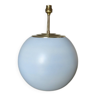 Pale blue ceramic “ball” lamp St Clément 50s 60s
