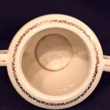 Antique sugar bowl, in Gien earthenware, Model Valence A040