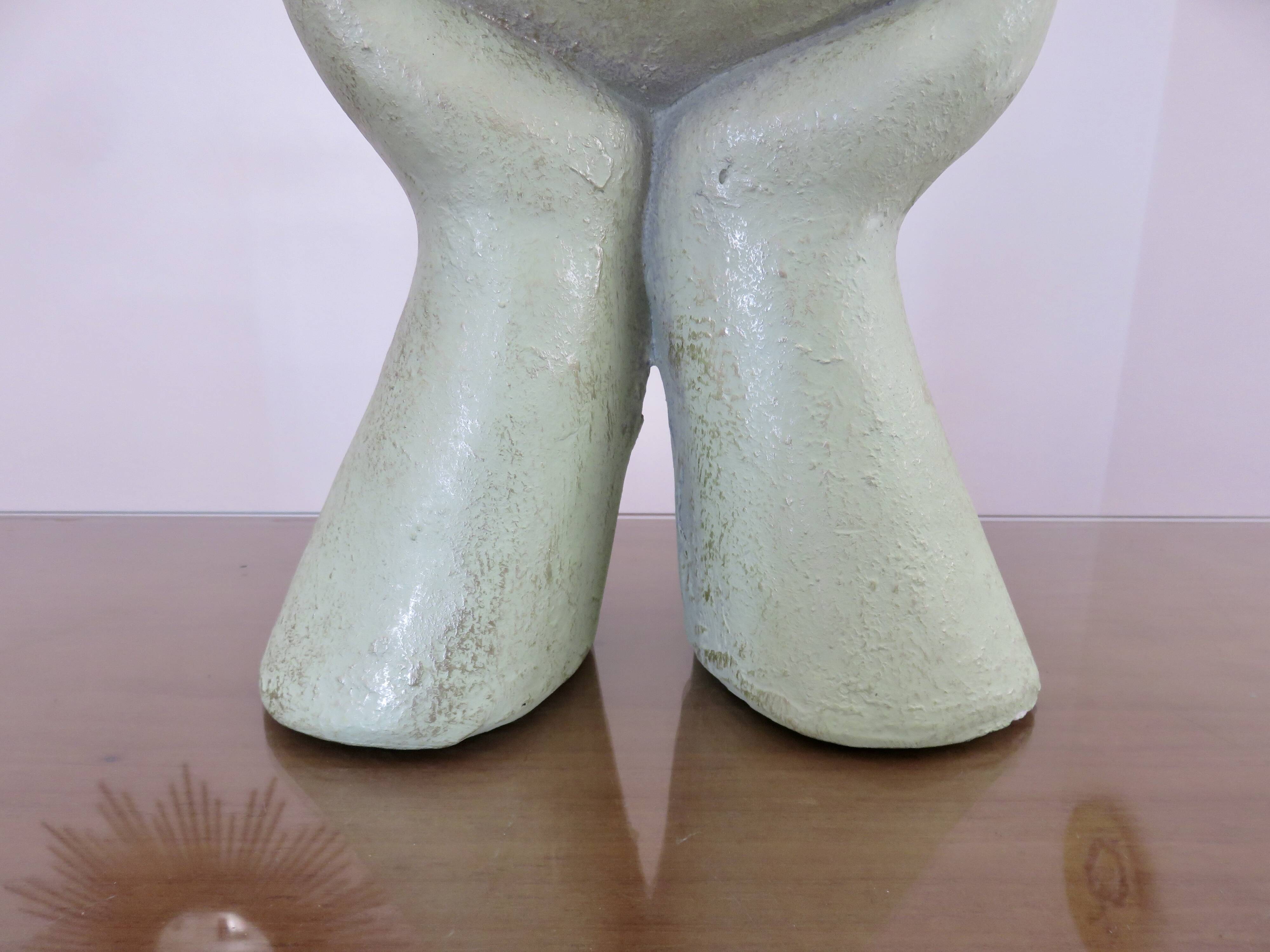 Large anthropomorphic vase made of thick fibreglass, 1980s-1990s.
