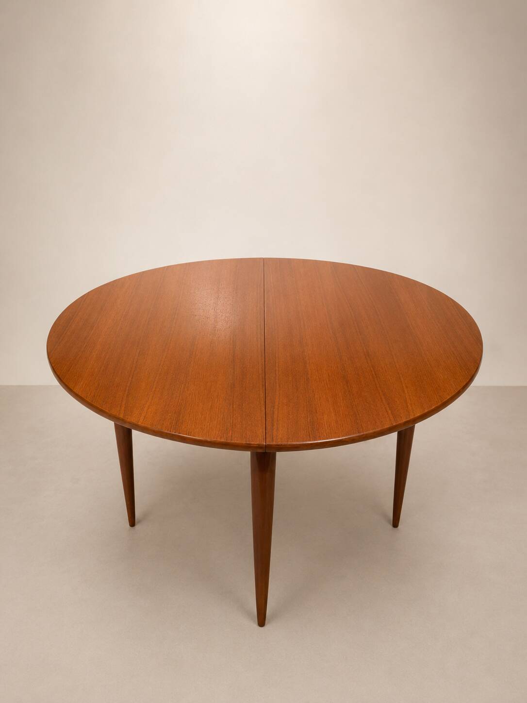 Large extendable French dining table in teak – 1960s
