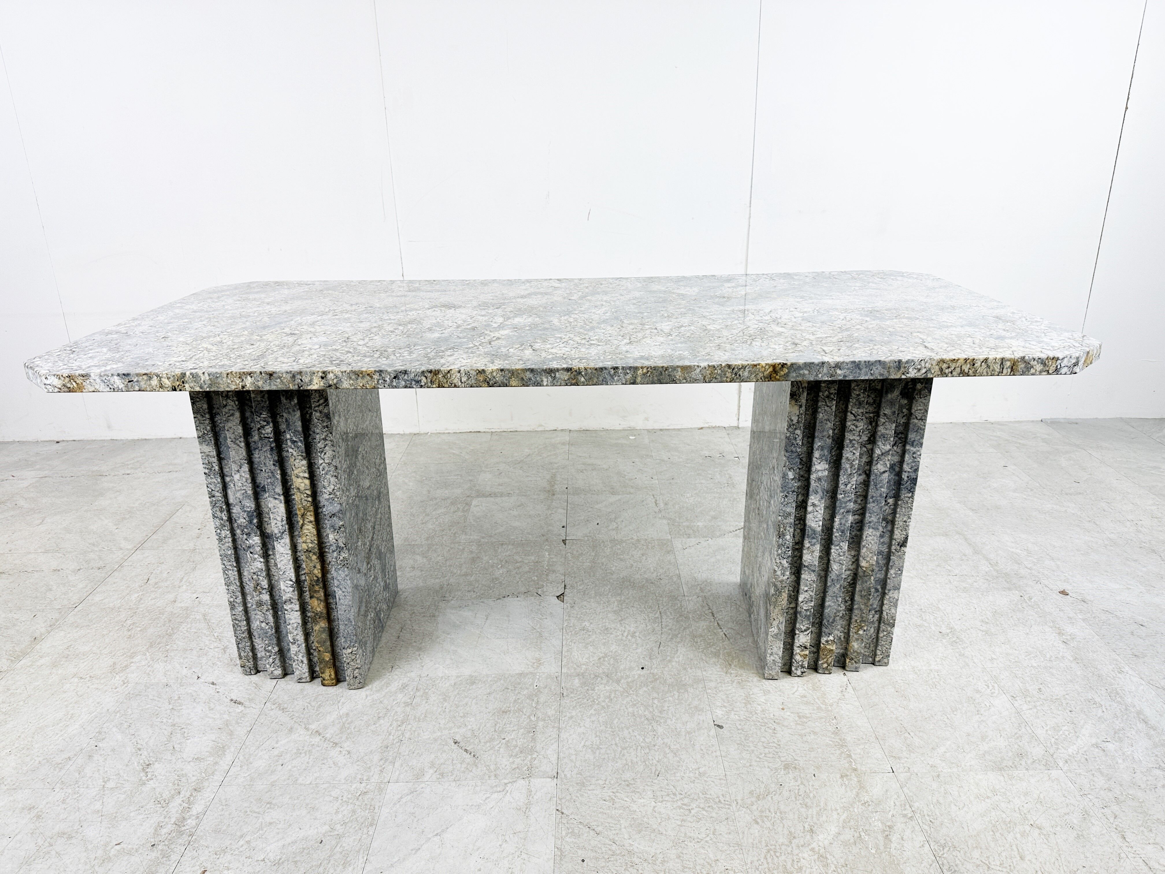 Vintage granite dining table, 1970s