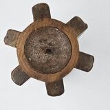 Teak candle holder