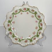 Plat à Gâteau et Assiettes à dessert Limoges | Rubans, Nœuds et Roses