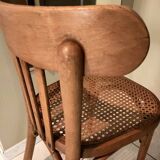 Ancienne chaise bistrot assise cannée