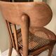 Old bistro chair with caned seat