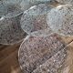 Set of 11 dessert plates in faceted glass