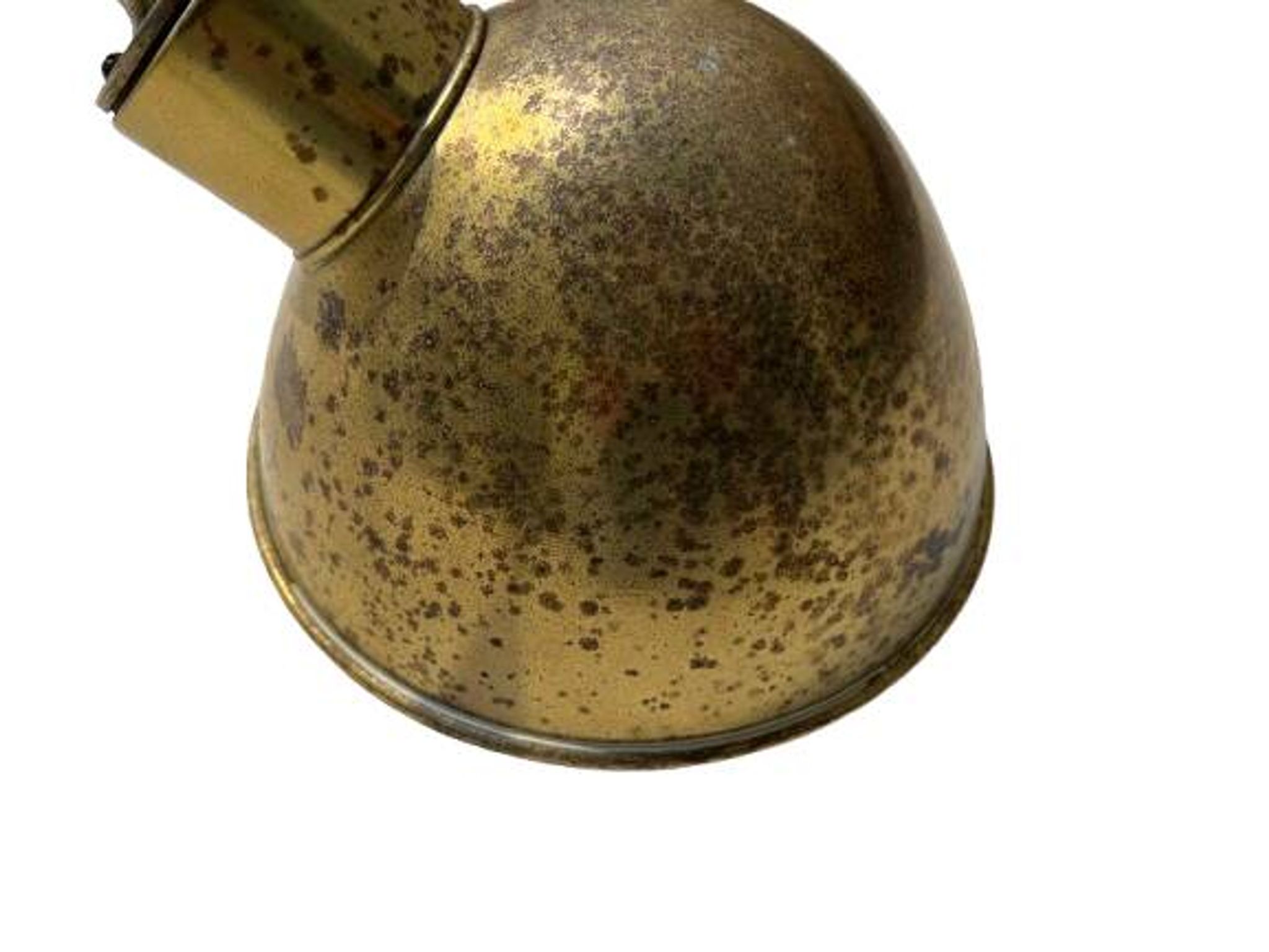 Pair of exterior or interior wall lights in gilded metal, 60s/80s