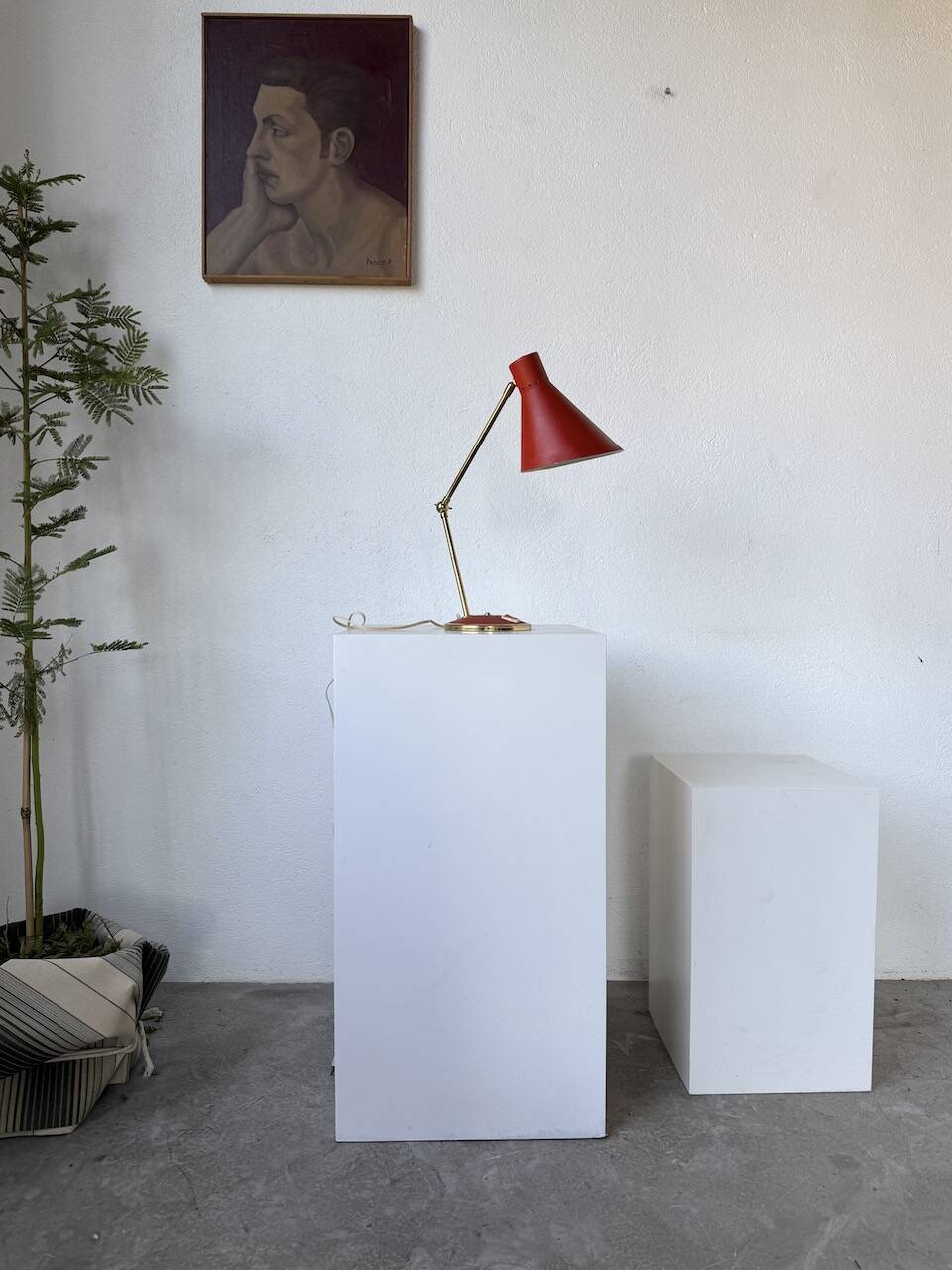 Lampe de bureau années 50 « diabolo » Aluminor