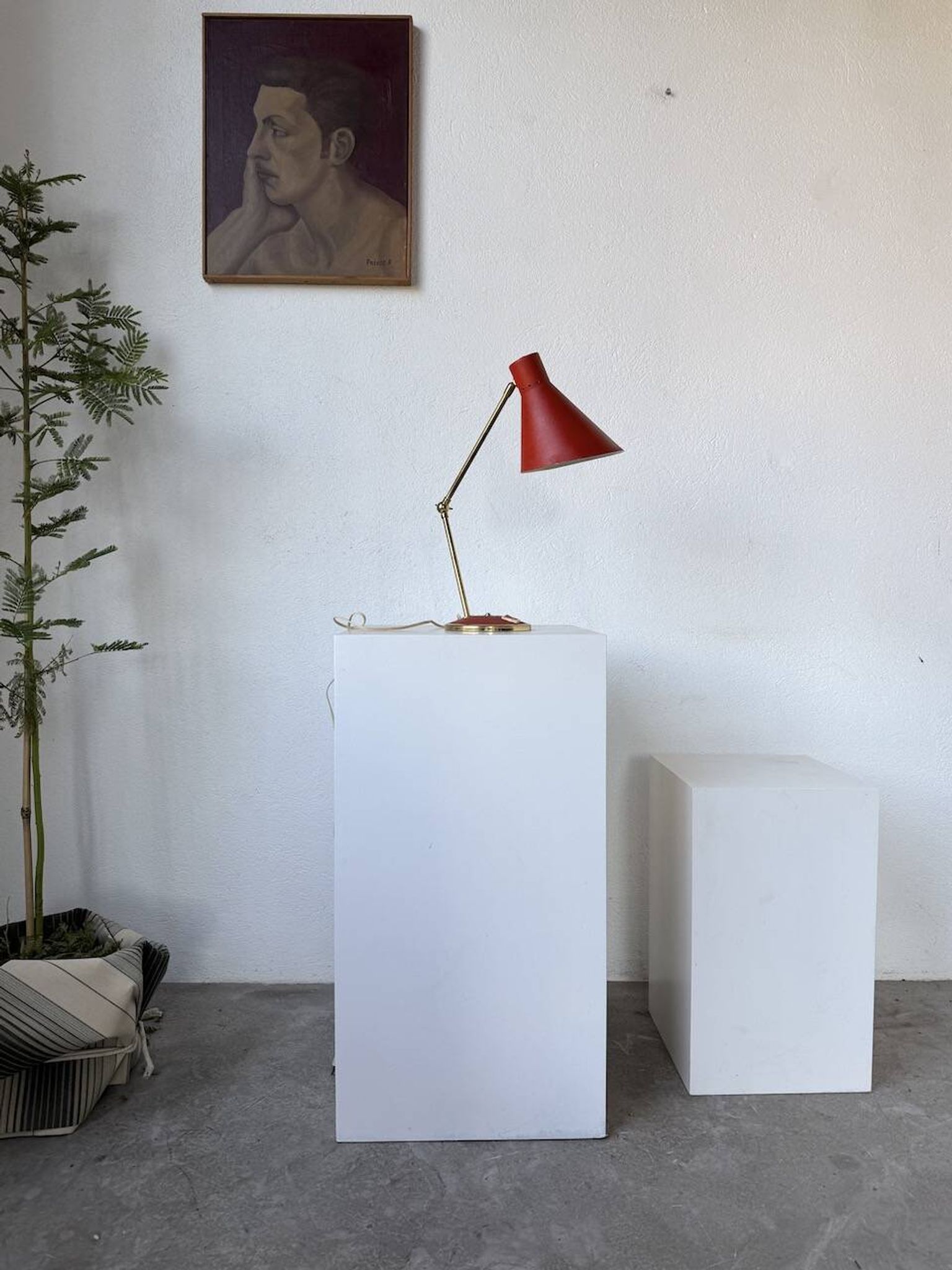 Lampe de bureau années 50 « diabolo » Aluminor