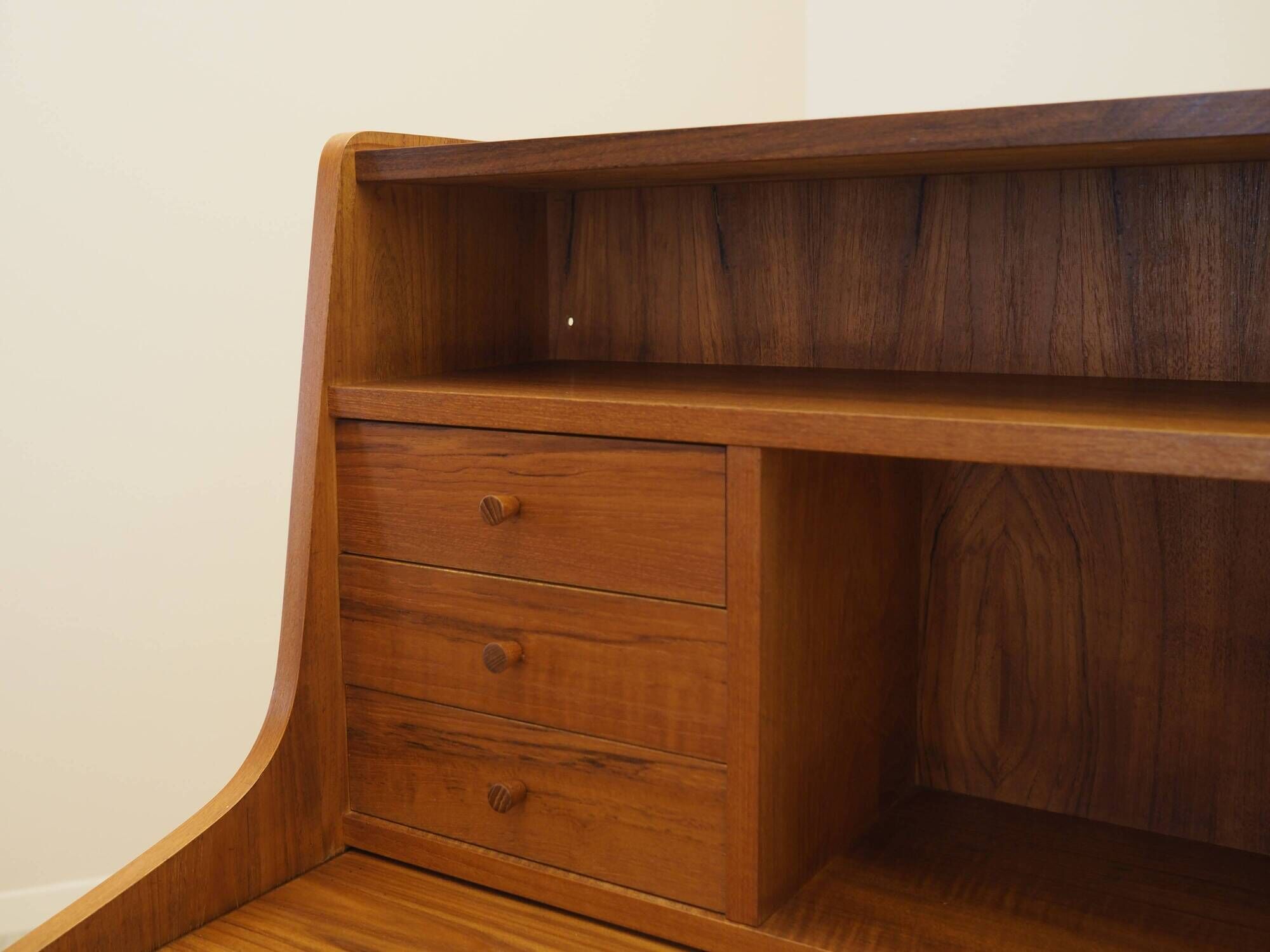 Danish teak secretary desk 1960s with pull-out surface