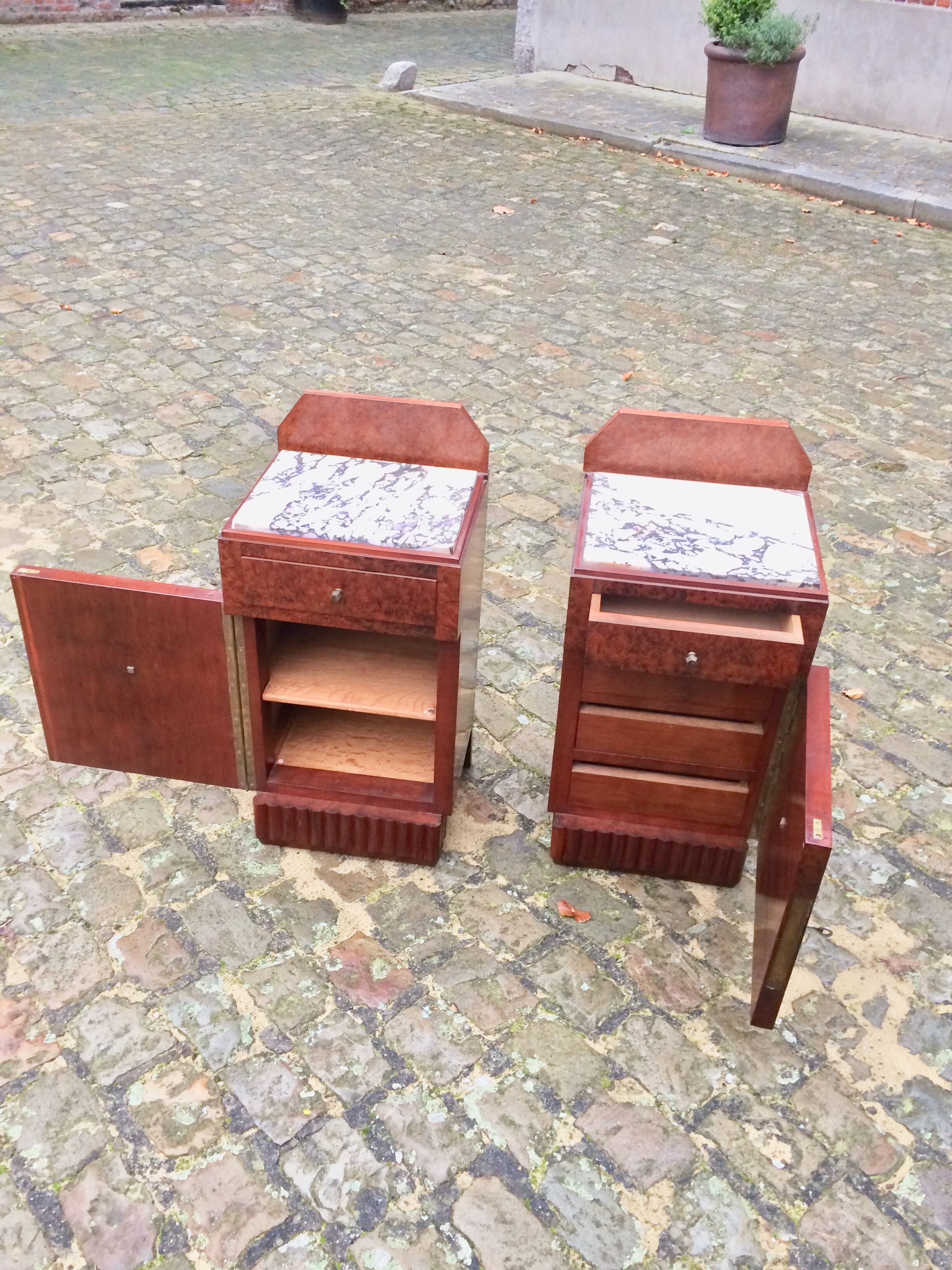 Art deco bedside pair