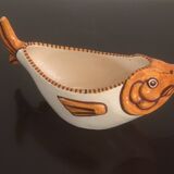 Earthenware fish sauce boat - Yvon ROY - art deco / vintage