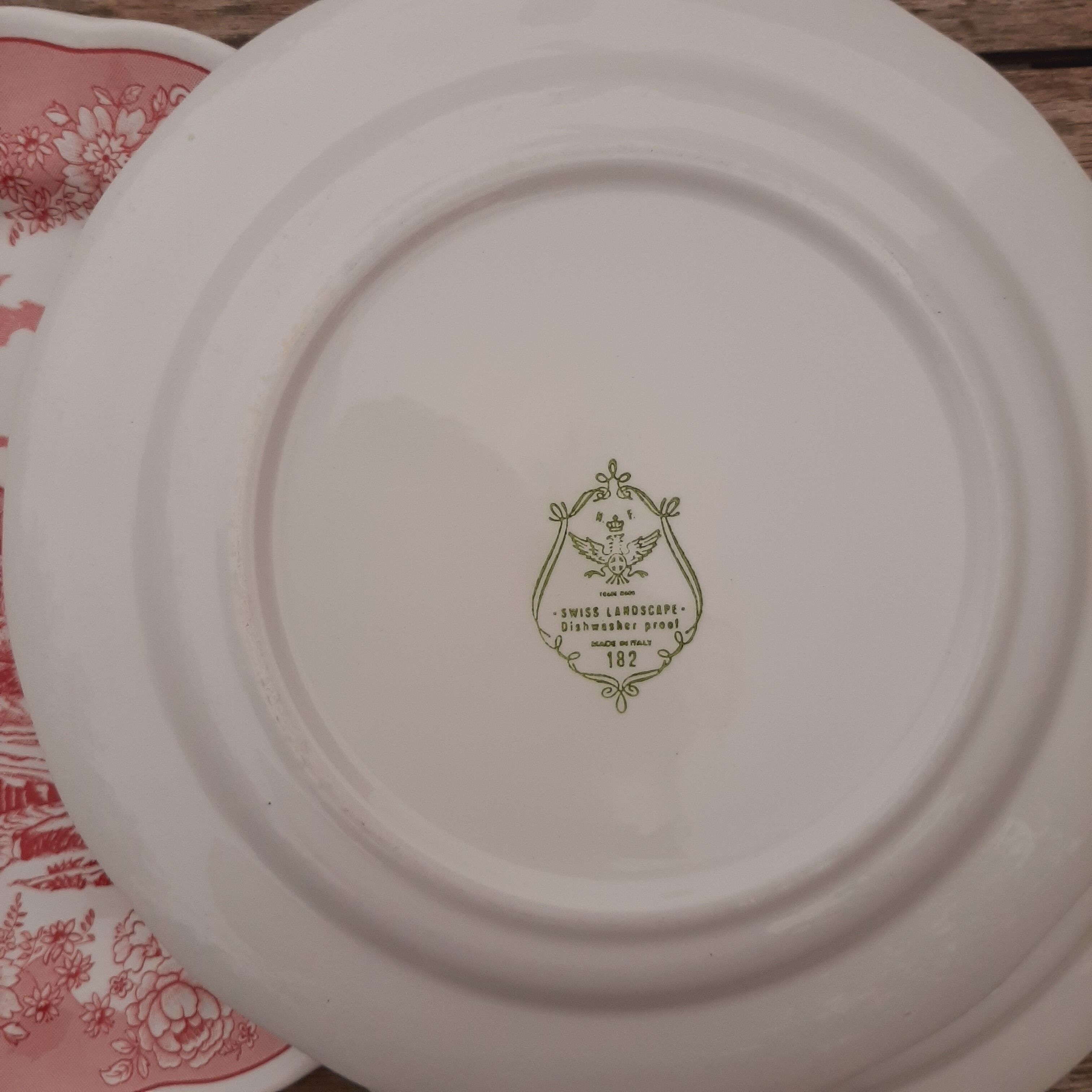 Lot 3 plates pink Countryside