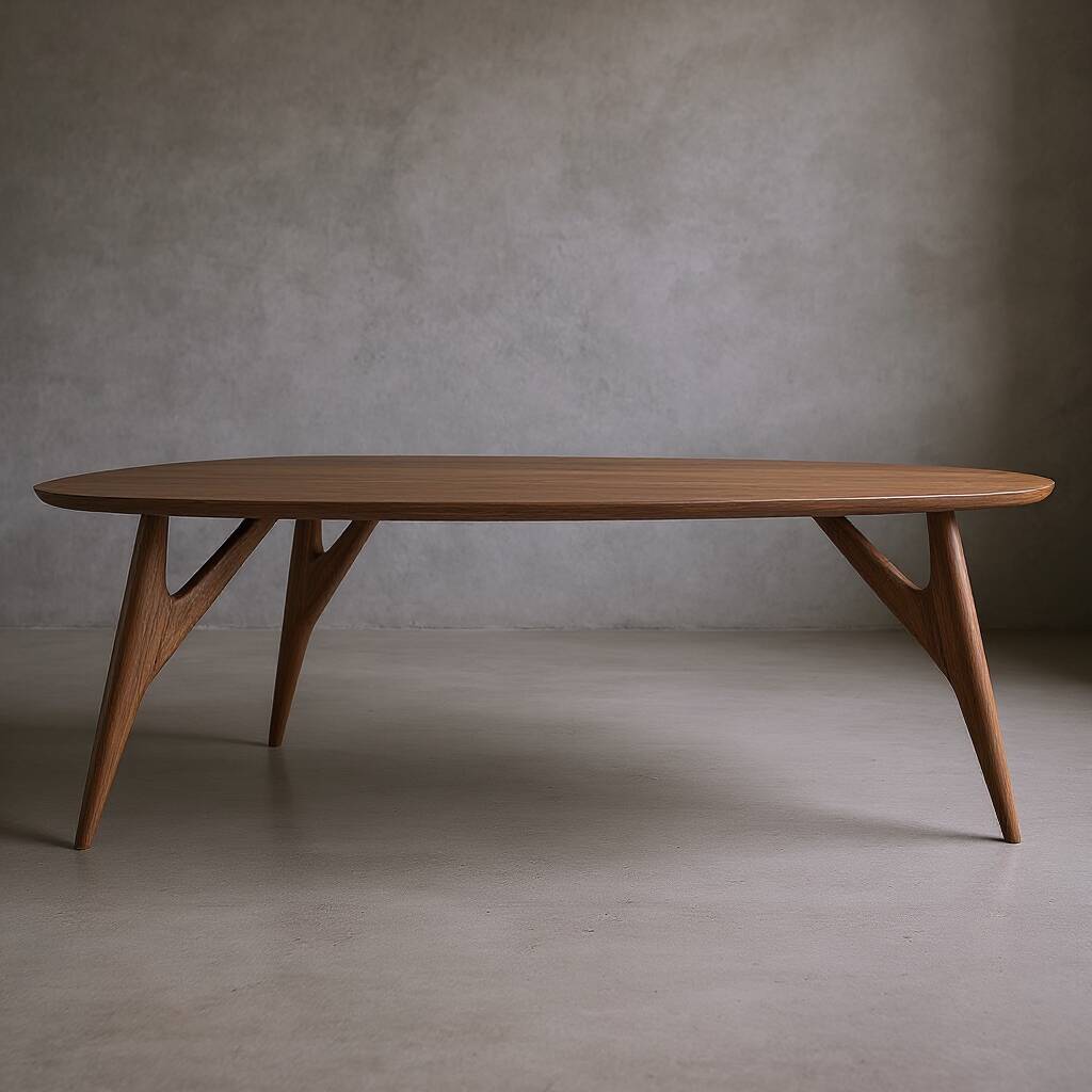 Ted dining table in solid mahogany 240 cm – greyge