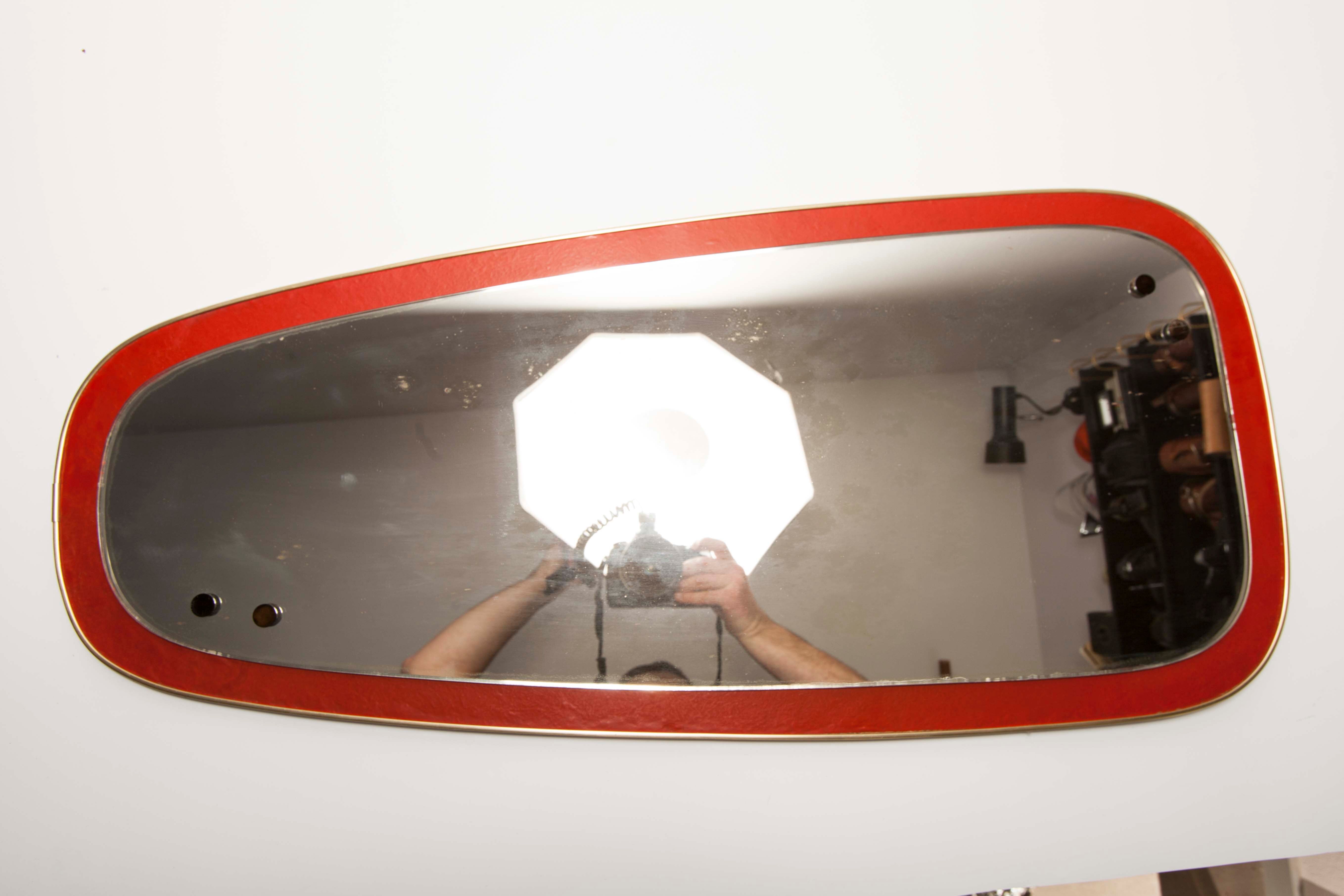 Mirror symmetrical 60's Red 82x37cm