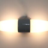 Double Bauhaus Wall Light Grey Wilhelm Wagenfeld by Linder Germany, 1950