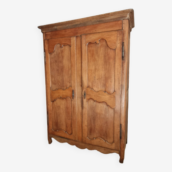 Antique cabinet wardrobe oak 19th century
