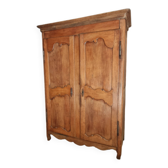 Antique cabinet wardrobe oak 19th century