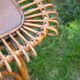 Vintage rattan lounge set 4 armchairs and table