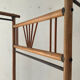 Paravent vintage des années 60 en bois et rotin